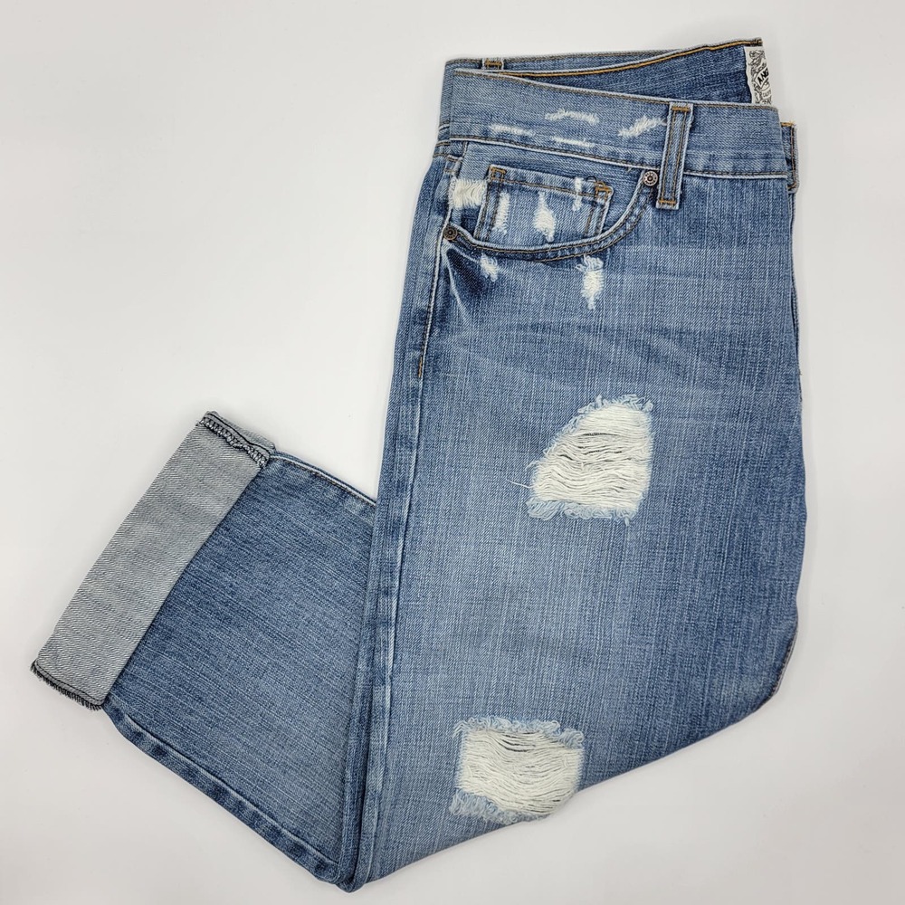 New Angel Premium 10" Rise Distressed Capri Jeans Size 7 Juniors